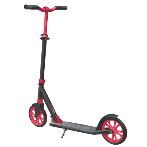 Monopattino per Bambini 8+ Nero Rosso con Ruote Grandi Fino a 100 kg
