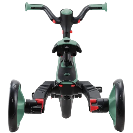 Triciclo Pieghevole 4 in 1 per Bambini Verde Oliva con Ruote EVA