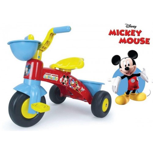 Triciclo a Pedali Mickey Mouse Topolino Disney Rosso Giocattolo Bimbo +3 Anni