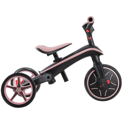 Triciclo Pieghevole 4 in 1 per Bambini Verde Oliva con Ruote EVA