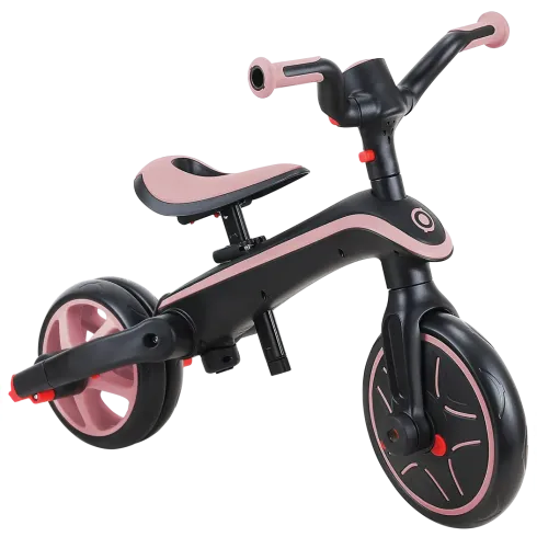 Triciclo Pieghevole 4 in 1 per Bambini Verde Oliva con Ruote EVA