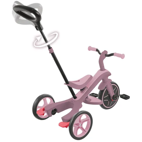 Triciclo Evolutivo Rosa 4 in 1 Regolabile Seconda Infanzia 20kg