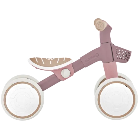 Triciclo Cavalcabile Rosa Ergonomico Ecologico Cestino per Equilibrio