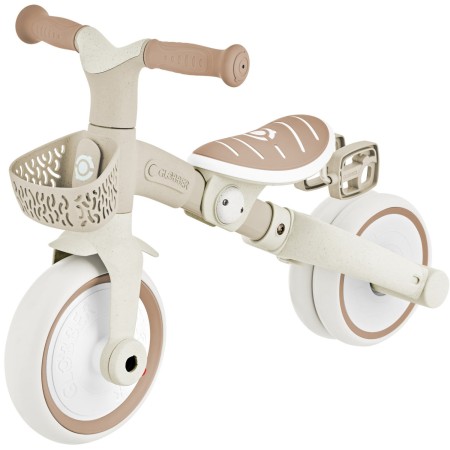 Triciclo Evolutivo per Bambini 3 in 1 Beige Regolabile Ecologico