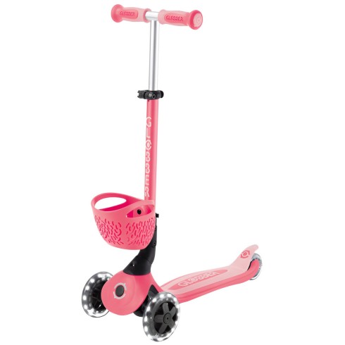 Monopattino Evolutivo per Bambini 3 in 1 Rosa con Luci LED 50kg