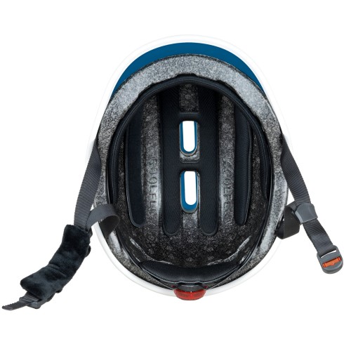Casco per Bambini S/M Ø 51-55 cm Monopattino Bici Blu Petrolio con LED