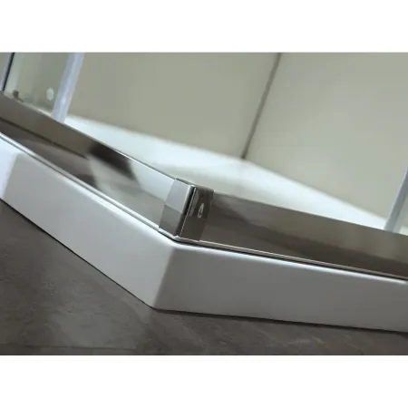 Box Doccia Cristallo 4 mm Angolare Ante Scorrevoli 80x80 cm Quadrato