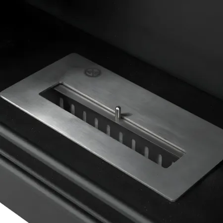 Camino a Bioetanolo 3,4 kW da Pavimento 1,2L Nero in Legno MDF