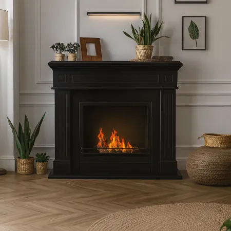 Camino a Bioetanolo Nero da Terra 3,4 kW Lana di Roccia 1,8L Interno