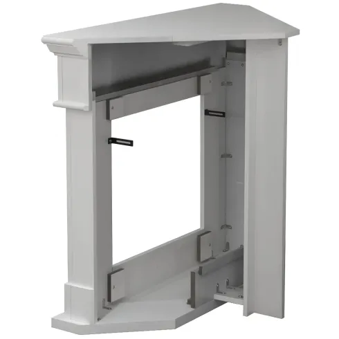 Camino a Bioetanolo 1,8L Angolare da Pavimento Bianco 3,4 kW Legno MDF