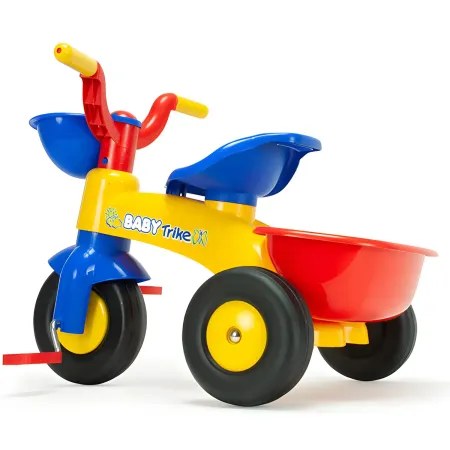 Triciclo per Bambini Cesto Anteriore Posteriore Cavalcabile con Pedali