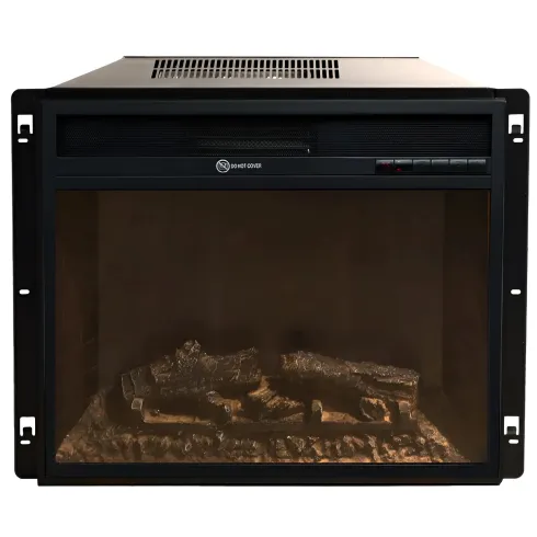 Camino Elettrico da Pavimento 1800W Legno Effetto Cemento Digitale
