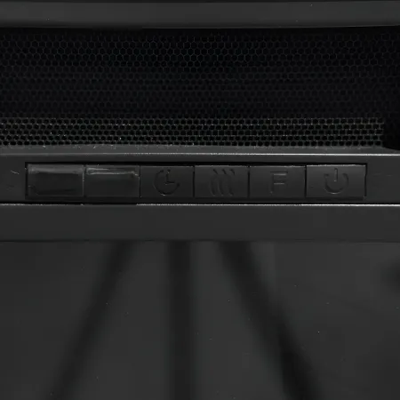 Camino Elettrico 1800W Nero da Appoggio Telecomando Programmabile