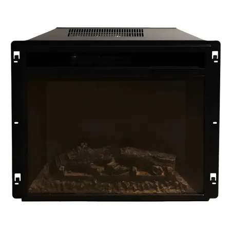 Camino Elettrico da Pavimento 1800W Legno MDF Noce per Soggiorno