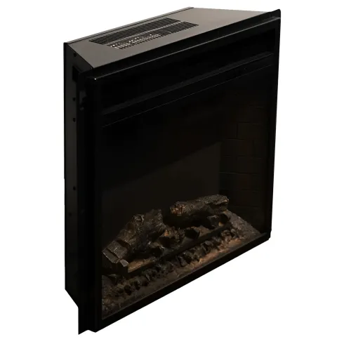 Camino Elettrico da Pavimento 1800W Legno MDF Noce per Soggiorno