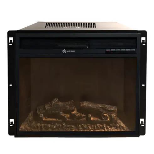 Camino Elettrico da Pavimento 1800W Legno MDF Nero per Soggiorno