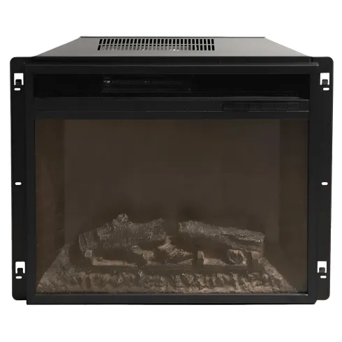 Camino Elettrico 1800W con Mobile Ripiani da Pavimento in Legno Noce