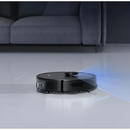 Robot Aspirapolvere Lavapavimenti Nero con Base 0,35L Mappatura Smart