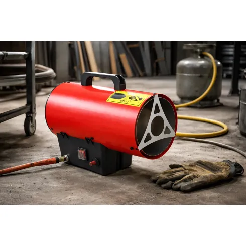 Generatore Aria Calda 10kW Ventilazione Elettrica 230V GPL Rosso
