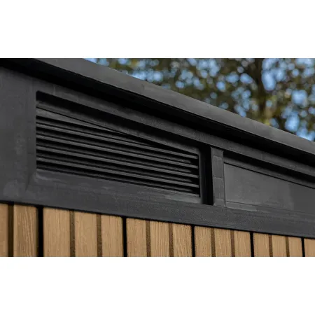 Keter Pent Casetta da Giardino 2x2 Resina Effetto Legno Doghe Veneziane