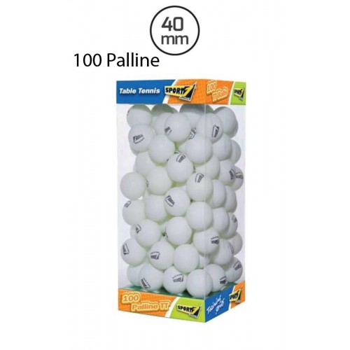 Confezione 100 Palline Ping Pong Misura 40mm Serie Training Allenamento Tennis