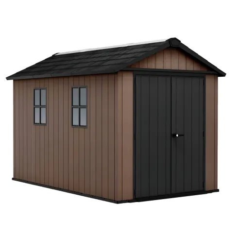 Keter Newton Plus Casetta da Giardino 230x350 PVC Effetto Legno 2 Ante