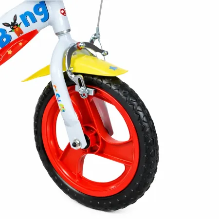 Bicicletta Rotelle Bing 12" per Bambini Bianco Porta Borraccia Gomma EVA