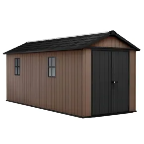 Keter Newton Plus Casetta da Giardino 230x539 PVC Effetto Legno 2 Ante 2