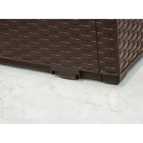 Baule Contenitore Keter 305L Cassapanca Marrone in Rattan da Esterno