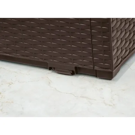 Baule Contenitore Keter 305L Cassapanca Marrone in Rattan da Esterno