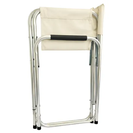 Set 6 Sedie da Regista Pieghevoli Beige Struttura Alluminio da Esterno