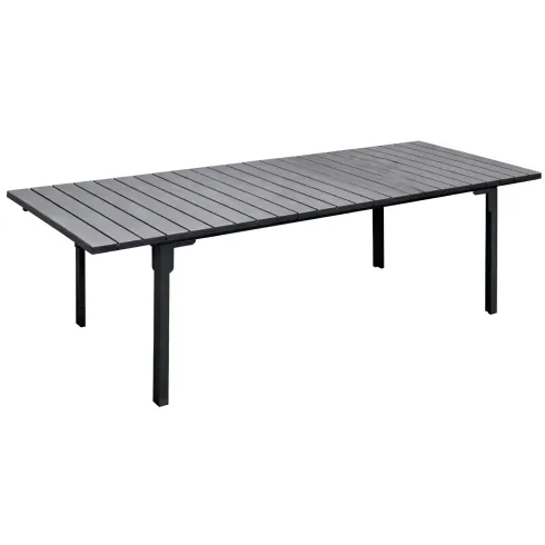 Tavolo Allungabile 180/240 Acciaio Antracite Effetto Legno da Esterno