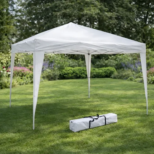 Gazebo 3x2 Pieghevole Bianco da Giardino Richiudibile con Borsa