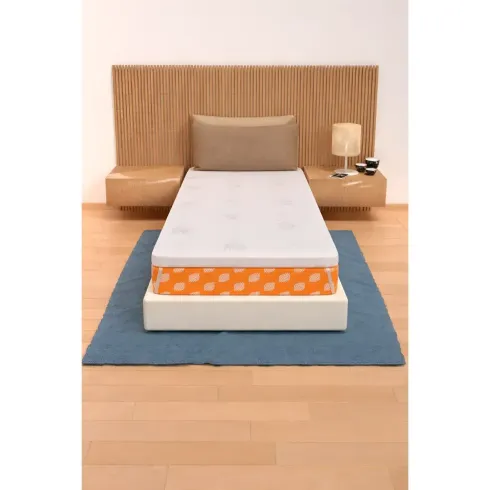 Topper Memory Foam Materasso Singolo 80x195 cm h5 Sfoderabile Aloe