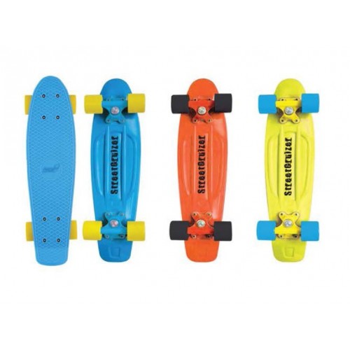 Skateboard Street Cruizer in PP 57cm Ruote PVC 50kg 3 Colori Disponibili Skate 