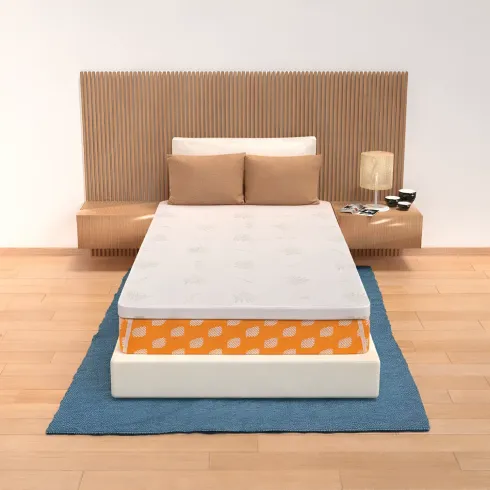 Topper Memory Foam Una Piazza e Mezza 120x190 cm h5 Sfoderabile Aloe