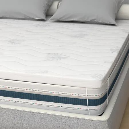 Topper Memory Foam alla Francese 140x190 cm h5 Sfoderabile Aloe