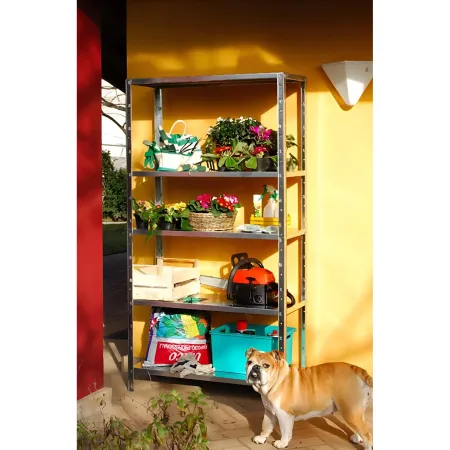 Scaffali 5 Ripiani Rinforzati 120x50 in Metallo Scaffalatura Modulare