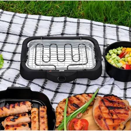 Barbecue Elettrico da Tavolo Zephit 2000 W Termostato Regolabile