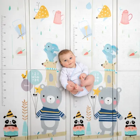 Tappeto Pieghevole Bambini 200x150 Antiscivolo Imbottito Doppia Grafica
