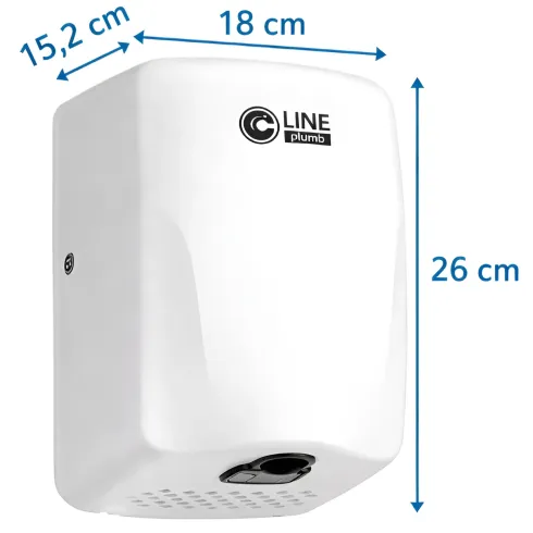 Asciugamani Elettrico Bagno a Parete Automatico 500W Inox Bianco
