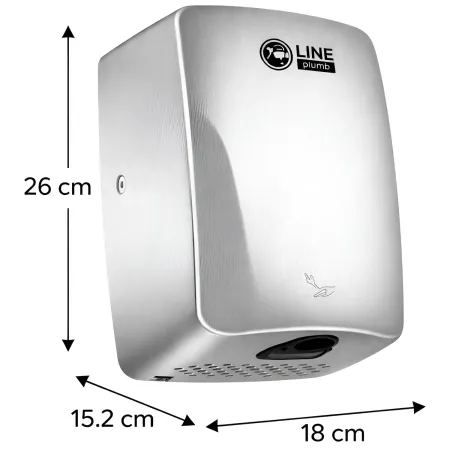 Asciugamani Elettrico da Bagno a Parete Automatico 500W Inox Satinato