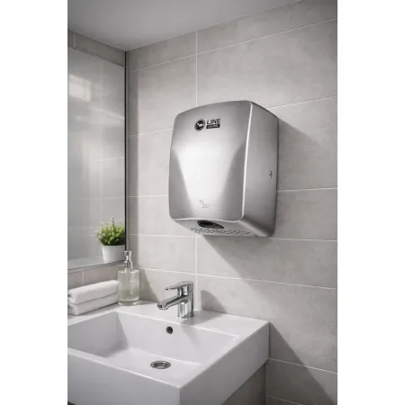 Asciugamani Elettrico da Bagno a Parete Automatico 500W Inox Satinato