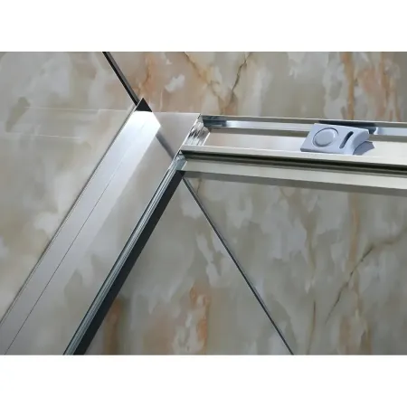 Box Doccia Cristallo Temperato 4mm Angolare Ante Scorrevoli 75x75