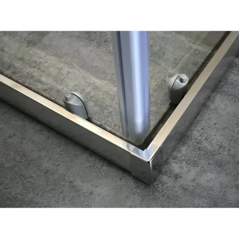Box Doccia Cristallo Temperato 4mm Angolare Ante Scorrevoli 75x75