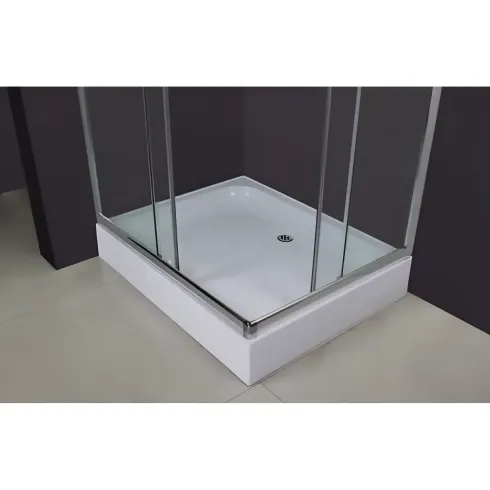 Box Doccia Cristallo Temperato 4mm Angolare Ante Scorrevoli 75x75