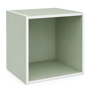 Cubo Contenitore Libreria 35x29x35 cm Legno MDF Verde Modulare