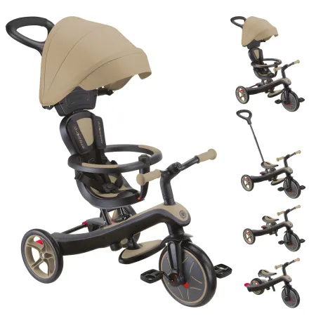 Triciclo Evolutivo 4 in 1 Maniglione Regolabile Balance Bike Beige