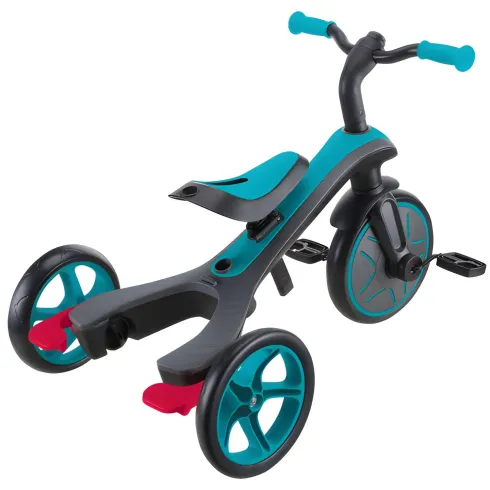Triciclo Evolutivo 4 in 1 Maniglione Regolabile Balance Bike Verde Acqua