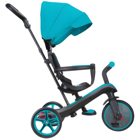 Triciclo Evolutivo 4 in 1 Maniglione Regolabile Balance Bike Verde Acqua